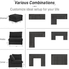 Cloud Modular Sectional Sofa Couch,120.45