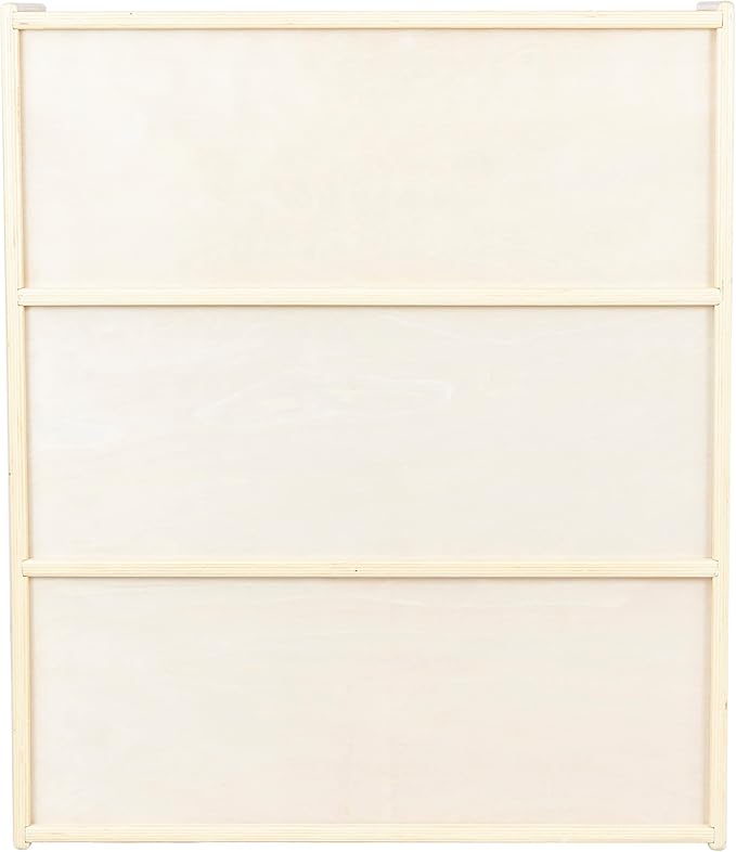 3-Shelf Bookcase, Montessori Bookshelf and Storage Unit in Birch Plywood, Arts & Crafts Supplies Organizer for Toddlers (36")