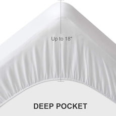 2 Pack King Mattress Protector Pad Waterproof Quilted, Breathable & Cooling King Size Mattress Cover Protector Fitted with Deep Pocket Up to 18