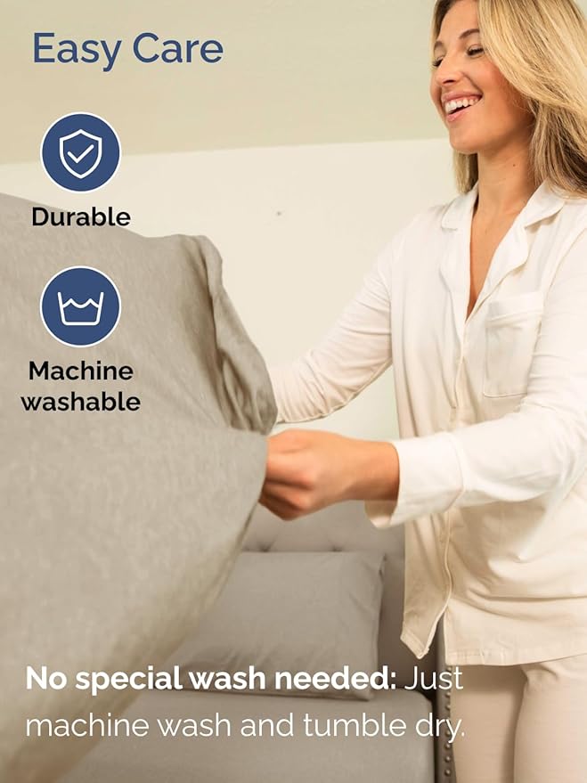 Extra Deep Pocket Full Sheets - 4 Piece Breathable & Cooling Bed Sheets - Hotel Luxury Bed Sheet Set - Soft, Wrinkle Free & Comfy - Easily Fits Extra Deep Mattresses - Heathered Beige Sheets Set