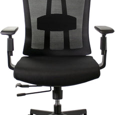 SUNLINE Ergo Plus Ergonomic Office Chair - Desk Chair, Mesh Computer Leatherette Headrest, Memory Foam Seat, and Smooth Casters - Adjustable Lumbar Support, Home Office - Black, 330 lbs