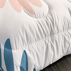 CVHOUSE Kawaii Bedding Twin Size, Cute Rabbit Comforter Set, Girls Room Decor 3 Pieces