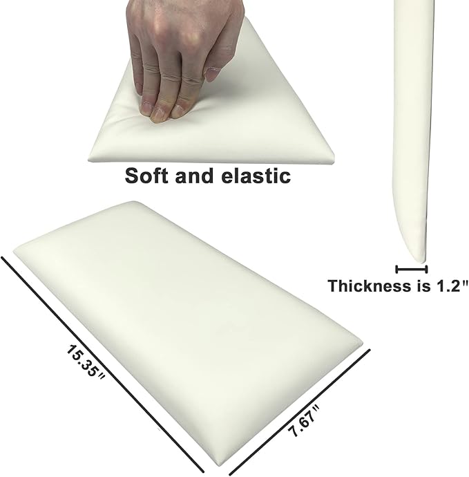 4PCS Anti-Collision Wall Padding 3D Peel and Stick Headboard Upholstered Wall Panels Pink Wall Mounted Headboard Soundproof Wall Panels