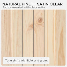 Homeforia 42 inch Natural Floating Shelf, High End Solid Real Wood 42inch Small Floating Shelves for Wall Mounted, Natural Wooden Floating Shelves, Heavy Duty Bracket, 42 X 6.5 X 1.75 in, Set of 2