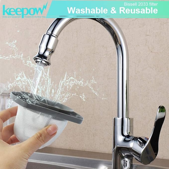 KEEPOW Featherweight Replacement Filters Compatible with Bissell Featherweight Stick Lightweight Bagless Vacuum 2033, 20331, 20333, 20336, 20339, 2033M (3 Pack)