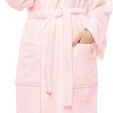 Arus Women's Hooded Classic Bathrobe Turkish Cotton Robe with Full Length Options