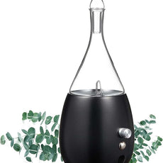 Raindrop 2.0 Aromatherapy Diffuser for Essential Oil, Waterless Glass Nebulizer w/Auto-Off Switch, BPA Free - Black