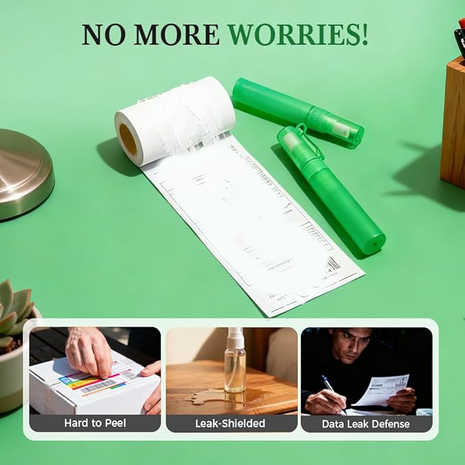 Privacy Cover Spray,10ML white-out liquid correction Privacy Spray Pen,Thermal Paper Privacy Eraser For Documents, Labels, Packages, Shipping Addresses,Privacy Protection (3PC Pen)