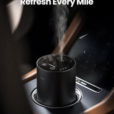 Waterless Essential Oil Diffuser, Rechargeable Scent Diffusers with 3 Mist Levels & Timers, Portable Aromatherapy Diffuser for Home Car Room Studio Office, Black Metal 2 Pack