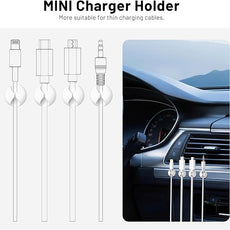 18 Pack Mini Cable Clips, Znben Cord Organizer Holder Adhesive Cord Management Charger Wire Holder Clips for Desk, Home, Office, Car, Cubicle, Nightstand White