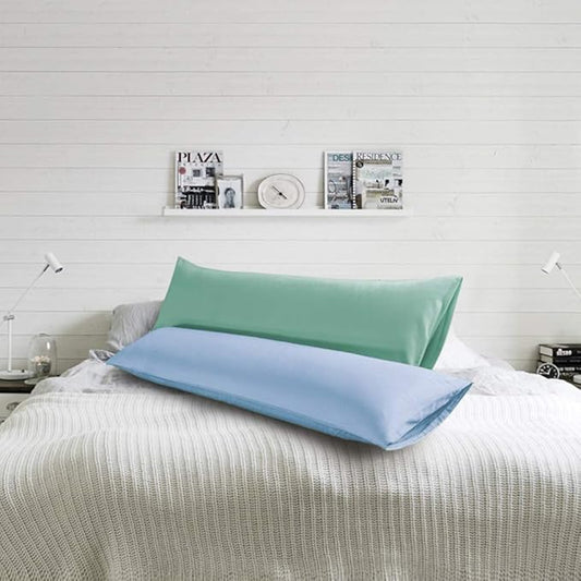 FLXXIE Body Pillow Cover - Super Soft Microfiber 20x54 Body Pillow Case - Envelope Closure, Wrinkle, Stain Resistant Sea Green Body Pillow Cover, 20x54, Sea Green
