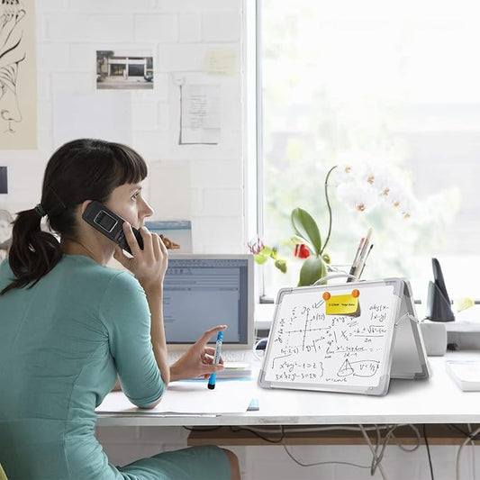 Small Dry Erase White Board 16"X12" Double-Sided Magnetic Portable White Board Desktop Foldable Tabletop Whiteboard Easel for Home, Office, Classroom