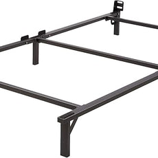 Amazon Basics Metal Twin Size Bed Frame(Box Spring Required), 6-Leg Base for Box Spring and Mattress Support, Tool-Free Easy Assembly, Black