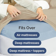 Extra Deep Pocket Twin Sheets - 3 Piece Breathable & Cooling Bed Sheets - Hotel Luxury Bed Sheet Set - Soft, Wrinkle Free & Comfy - Easily Fits Extra Deep Mattresses - Deep Pocket Cream Sheets Set