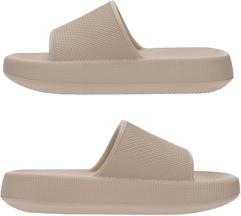 Joomra Pillow Slippers for Women and Men Non Slip Quick Drying Shower Slides Bathroom Sandals | Ultra Cushion | Thick Sole