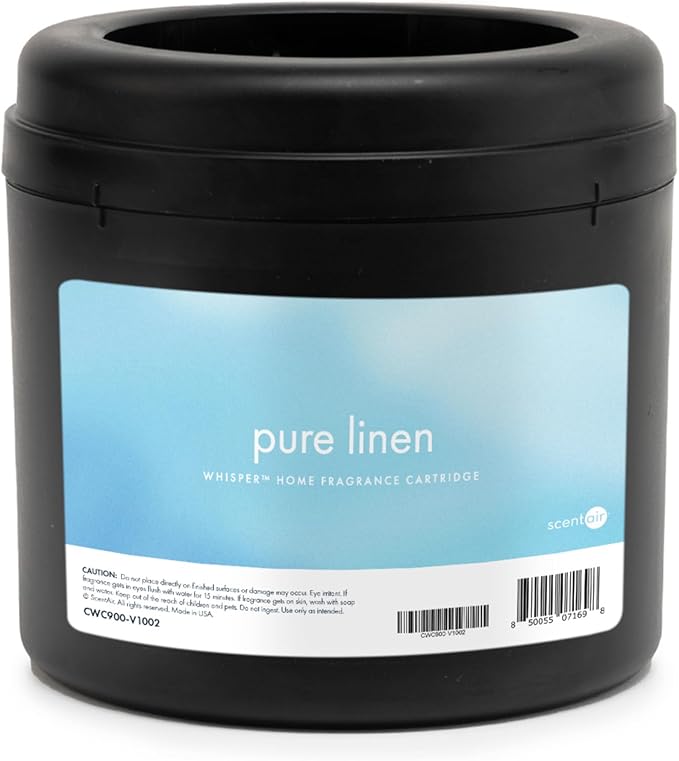 ScentAir Whisper Home Monthly Plug-in Refill, Fragrance Cartridge for Home and Office, Amazon Exclusive, Pure Linen