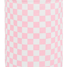 Large Foldable Laundry Basket Organizer Holder portable tall collapsible laundry hamper nusery Storage Basket Bin with Handles (Waterproof Lining, Pink Racing Flag)