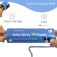 Extra Sticky Large Lint Roller Refills, 6.3'' Giant Lint Roller Refills for Pet Hair, Clothes&Furniture Cleaning, 360 Sheets in Total