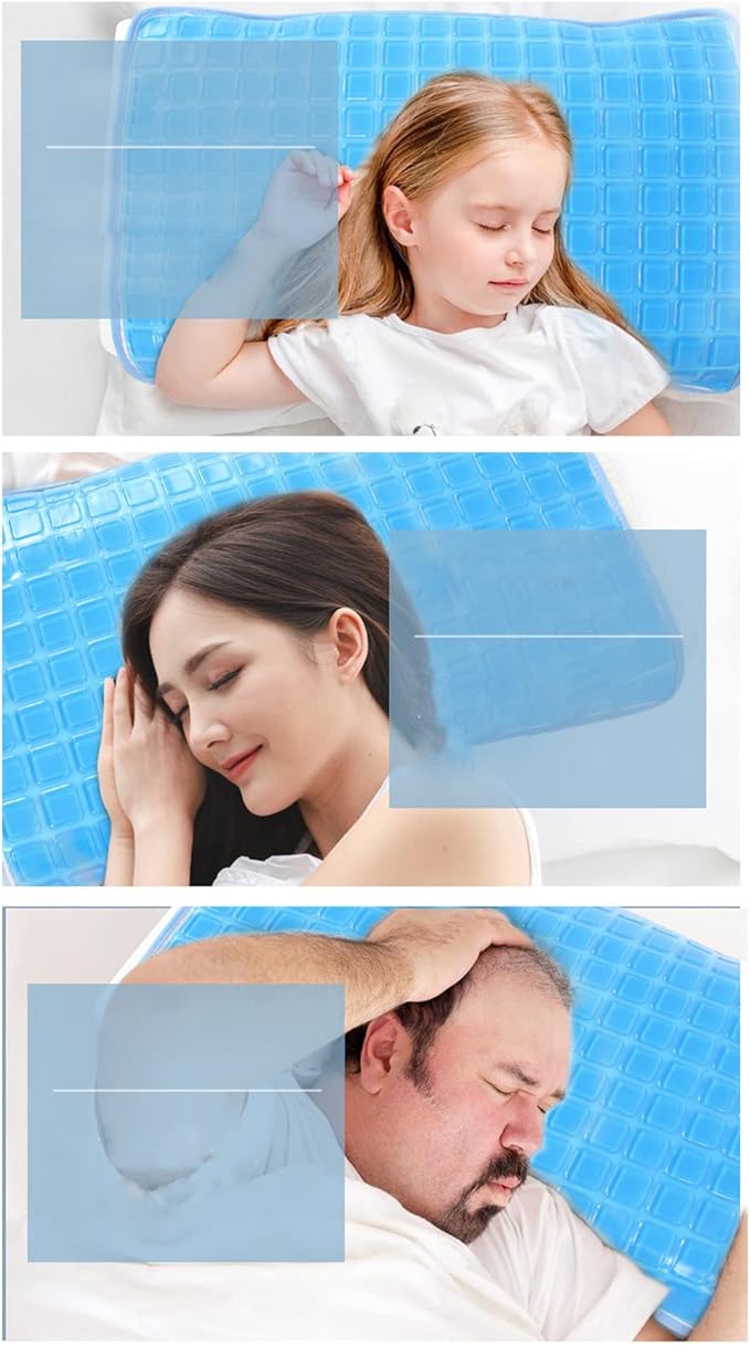 Gel Pillow Cooling Pad Mat, Soft Foldable Cushion, Cooling Mat Relief for Sleep Night Sweats Hot Flashes Dogs