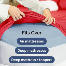 Extra Deep Pocket Full Sheets - 4 Piece Breathable & Cooling Bed Sheets - Hotel Luxury Bed Sheet Set - Soft, Wrinkle Free & Comfy - Easily Fits Extra Deep Mattresses - Deep Pocket Red Sheets Set