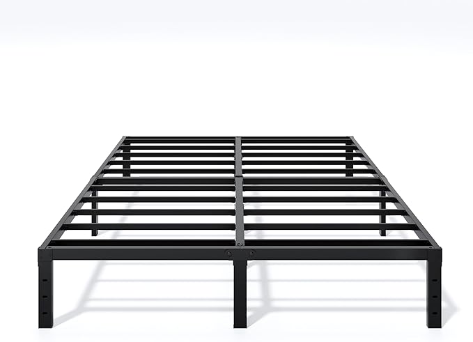 Metal Bed Frame King Size - 12 Inch Heavy-Duty King Platform Bed Frame No Box Spring Needed, Easy Assembly, Noise-Free, Sturdy Mattress Foundation, Underbed Storage Space