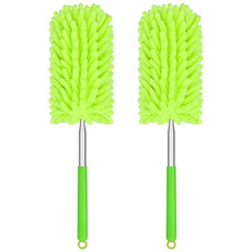 Mini Duster for Cleaning, 360° Bendable Hand Dusters with Extension Pole, Washable Small Duster for Car Interior, Office, Furniture