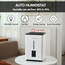 Evaporative Humidifiers for Bedroom Large Room|1.55Gallons|20W evaporative cool mist humidifier|7 Speed | MAX Output 1000 ml/h | Auto Humid | Top Filling