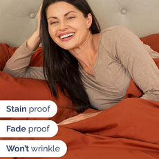 Extra Deep Pocket King Sheets - 4 Piece Breathable & Cooling Bed Sheets - Hotel Luxury Bed Sheet Set - Soft, Wrinkle Free & Comfy - Easily Fits Extra Deep Mattresses - Deep Pocket Terracotta Sheets