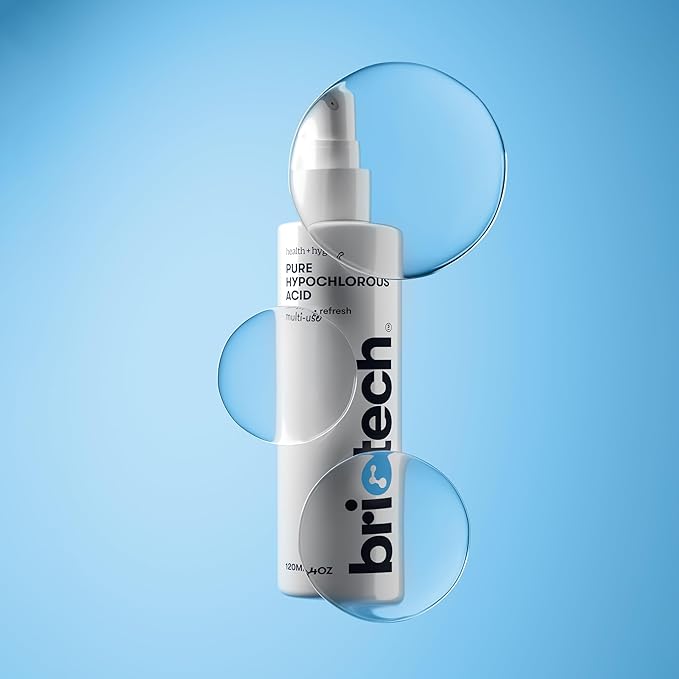 BRIOTECH Pure Hypochlorous Acid Spray and Cleanser, Original Premium HOCl Topical Solution, Multi-Purpose Cleaner, Family Approved & Pet Friendly, 8 fl oz