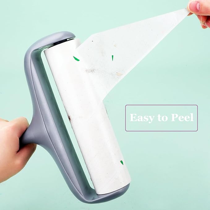 8 inch Large Surface Roller Refill Compatible with Scotch-Brite Pet Hair Pickup Extra Sticky Large Lint Roller Replacement 60 Easy-Tear Adhesive Sheets per Refill Pack of 6 Rolls 360 Sheets Total