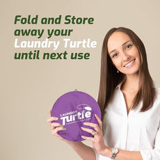 Laundry Turtle Collapsible Laundry Basket | Foldable Laundry Hamper & Collapsible Laundry Baskets | Portable Laundry Grabber for Dirty Clothes (Lavender, Small)