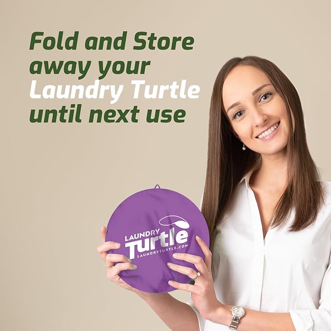 Laundry Turtle Collapsible Laundry Basket | Foldable Laundry Hamper & Collapsible Laundry Baskets | Portable Laundry Grabber for Dirty Clothes (Lavender, Small)