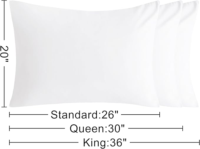 NTBAY Standard Cotton Pillowcases - Envelope Closure 20x26 Pillowcases Set of 2, Breathable and Soft Bed Pillow Cases, Cream