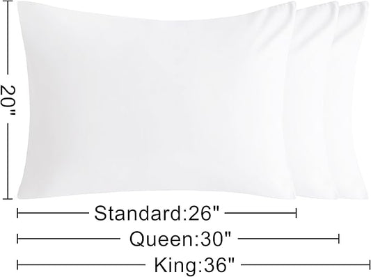 NTBAY Standard Cotton Pillowcases - Envelope Closure 20x26 Pillowcases Set of 2, Breathable and Soft Bed Pillow Cases, Cream