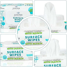 1 Pack Surface Wipes with Bleach, All-Purpose Cleaner for Bathroom, Kitchen, Office, 72 Count Soft Flow, Fresh Scent, Lint Free & Durable