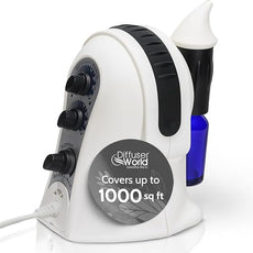 1000 Sq Ft Waterless Diffuser for Essential Oils, Made in USA Black Waterless Aroma Atomizer for Large Room Fragrance, Home Scent Machine, Air Aromatherapy Holiday