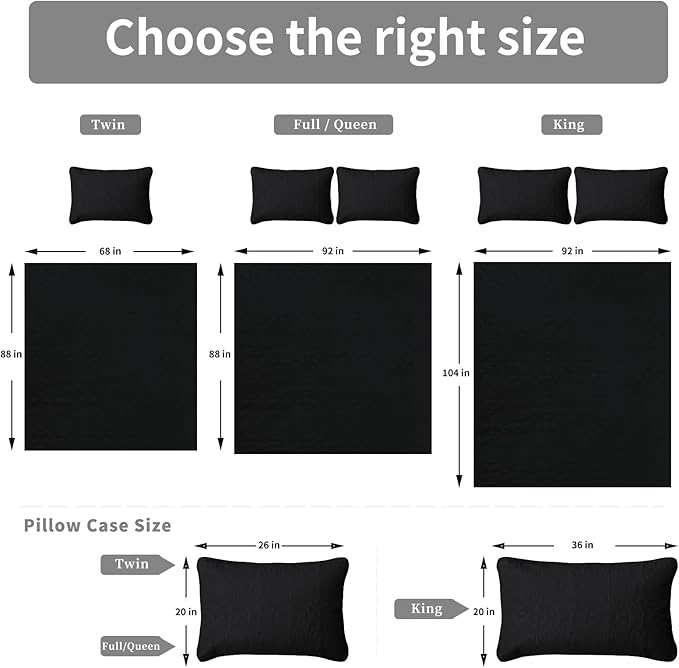 Easy-Going Full/Queen Size Reversible Quilt Set with 1 Quilt and 2 Pillow Shams, Soft Bed Quilt Cover, Water Resistant Lightweight Microfiber Bedspread, Stain Resistant, Damask-Black/Beige