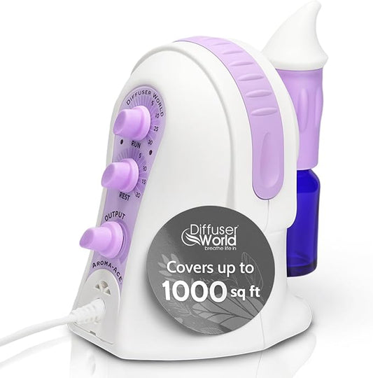 1000 Sq Ft Waterless Diffuser for Essential Oils, Made in USA Lavender Waterless Aroma Atomizer for Large Room Fragrance, Home Scent Machine, Air Aromatherapy Holiday