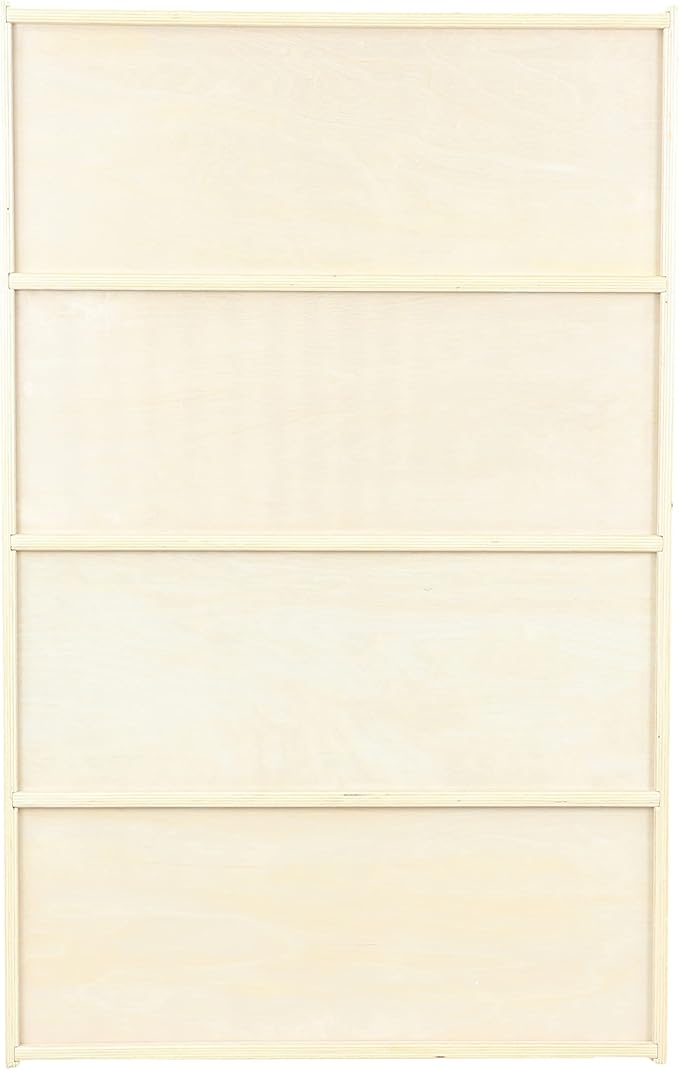 Classic Birch Book Shelf, Wooden Wall Organizer for Books, Toys, Office, and Kids Supplies, Natural (4 Tier - 48")