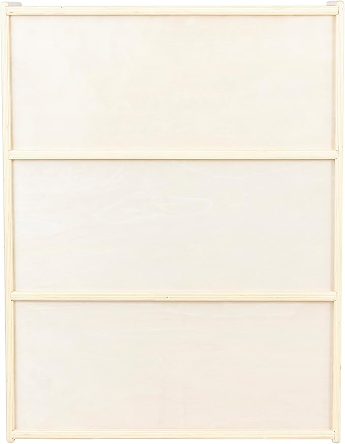 3-Shelf Bookcase, Montessori Bookshelf and Storage Unit in Birch Plywood, Arts & Crafts Supplies Organizer for Toddlers (42")