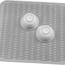 Silicone Dish Drying Mat for Multiple Usage,Easy clean,Eco-friendly,Heat-resistant Silicone Mat for Kitchen Counter or Sink,Refrigerator or Drawer Liner Grey XL 18 inches x 16 inches