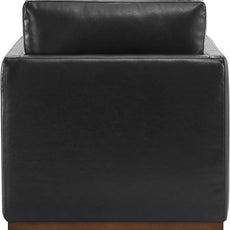 CHITA Swivel Accent Chair, Faux Leather FSC Certified Mid Century Modern Arm Chair for Living Room and Bedroom, Fully Assembled, Black