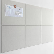 Cork Board 24 x36 Alternative - 6 Pack Felt Wall Tiles with Safe Removable Adhesive Tabs, Cork Boards for Walls Cork Board for Home Office Pin Board Tack Board - Warm White