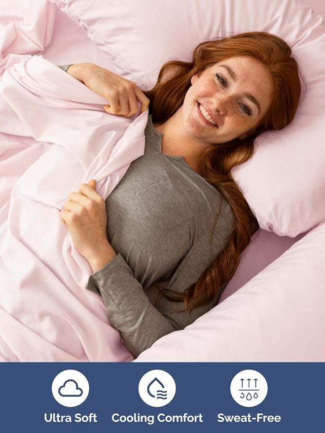 Extra Deep Pocket Twin Sheets - 3 Piece Breathable & Cooling Bed Sheets - Hotel Luxury Bed Sheet Set - Soft, Wrinkle Free & Comfy - Easily Fits Extra Deep Mattresses - Deep Pocket Lavender Pink Sheets