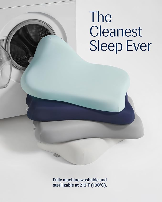 REST® Evercool® Cooling Pillow, Set of 2, Instant Cool-to-Touch Shell Fabric & Breathable Silicone Sponge Core for All-Night Temperature Regulation & Ergonomic Support, High, Light Blue