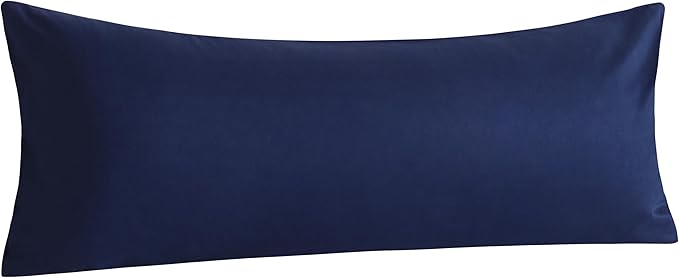 NTBAY Cotton Body Pillowcase - Envelope Closure 20x54 Pillowcase, Breathable and Soft Bed Pillow Case, Navy Blue