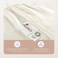 Whisper Organics, 100% Waterproof Mattress Protector - Pique Textured Weave, Breathable Soft & Durable - King Mattresses Cover - GOTS Certified Organic - White, 17