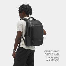 NOMATIC 20L Travel Pack - Water Resistant Laptop Bag - TSA-Ready Expandable Backpack (Black)