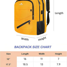 MATEIN 18.4 Inch TSA Approved Backpack, Extra Large 50 L Outdoor Carryon Backpack with Seperated Laptop Compartment, Work Travel Daypack with USB Charging Port, Creative Gifts for Men Women