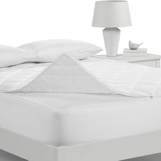 Serta Air Dry Extra Comfort Plus 100% Cotton Fabric Quilted Mattress Pad, Cooling and Breathable Mattress Cover, Moisture Wicking Protection with 18